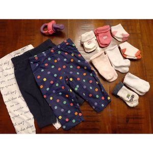 Baby Bundle: Girls Leggings & Socks, 6 9 mo Nike Gymboree
